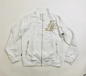 Pro Standard 100% Authentic Track Jacket Size Large MLB Los Angels Lakers white - Picture 1 of 6