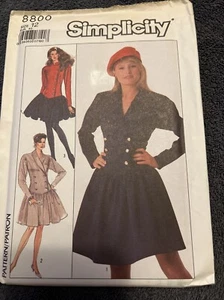 Vintage Simplicity Pattern 8800 Misses Dress Size 12 And 14 UNCUT complete - Picture 1 of 8