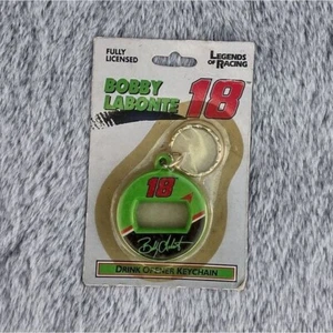 Legends of Racing Bobby Labonte #18 Drink Opener Keychain/Ring Nascar Collect - Picture 1 of 5
