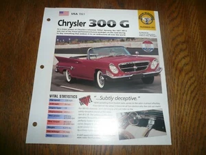 1961 Chrysler 300 G UNIQUE IMP BROCHURE  - Picture 1 of 3