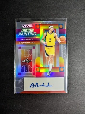 2022-23 Leaf Vivid Basketball Andrew Nembhard RC Inside Painting Autograph /40 - Image 1 of 4