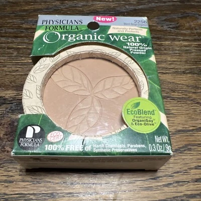 Physicians Formula Organic Wear, Pressed Powder # 2256 Warm Beige Organics, BIN - Image 1 of 3