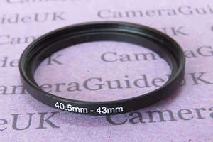 40.5mm to 43mm Male-Female Stepping Step Up Filter Ring Adapter 40.5mm-43mm - Picture 1 of 2