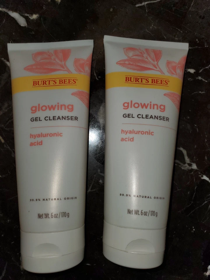 2 Burt's Bees Truly Glowing GEL Cleanser 6 Oz