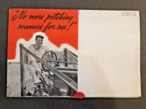 John Deere - Cargador de estiércol tipo empuje distribuidor ventas folleto de correo desplegable - 1947 - Imagen 1 de 5