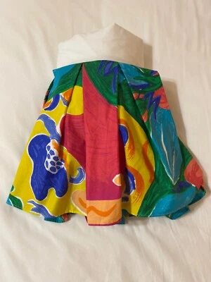 Ralph Lauren Costa Paradiso Bedskirt Dust Ruffle Bright Tropical Colors FULL Vtg - Image 1 of 4