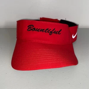 Nike Dri-Fit Bountiful Sun Visor Cap Adjustable Red - Picture 1 of 6