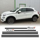 Bands Adhesive Fiat 500 X Stripes Stickers Side Car Doors Car Tuning Sport
