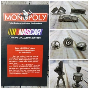 MONOPOLY NASCAR Replacement Game Parts Pieces 8 Tokens and Instruction Manual - Picture 1 of 8