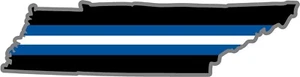 5" Tennessee TN State Blue White Line Emergency Medical Services EMS Sticker - Picture 1 of 1