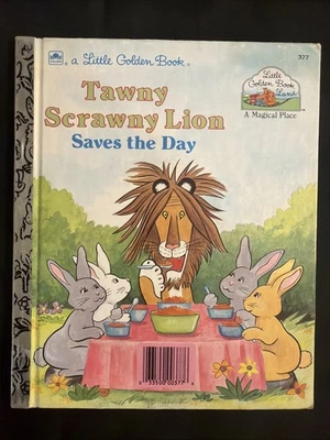 Vintage A Little Golden Book Tawny Scrawny Lion Saves The Day 377 1989 #5776 Foto 1 de 4