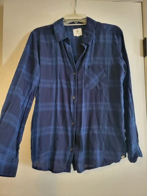 Blue Plaid 100% Cotton Flannel - Image 1 of 4