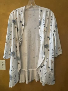 Unbranded Woman’s Springtime Print Open Front Lightweight Cardigan XXL / 2X - Picture 1 of 6