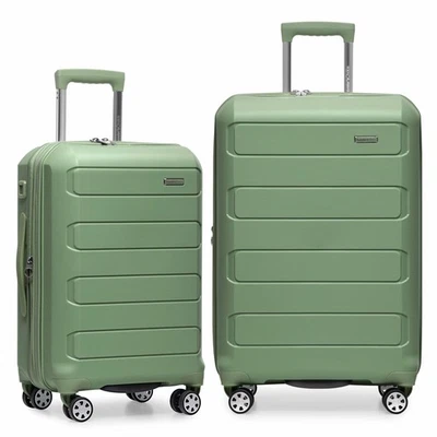 Pagosa Indestructible Hardshell Expandable Spinner Luggage, Green, 2-Piece Se... - Image 1 of 4