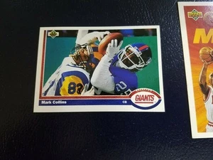 Mark Collins New York Giants 1991 Upper Deck Blank Back Mini Oddball - Picture 1 of 2