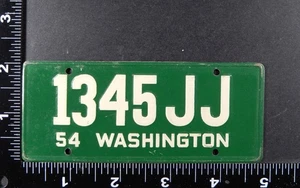 1954 Wheaties Cereal WASHINGTON Miniature License Plate Type 4 (m54p0041) - Picture 1 of 2