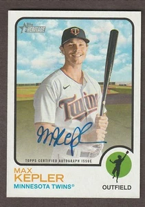 2022 Topps Heritage Real One Blue Ink On Card Autograph ROA-MK Max Kepler - Picture 1 of 2