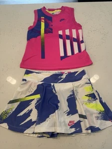 NIKE CHALLENGE COURT Women’s Size Medium TOP & SKIRT SKORT 2 Piece Set US OPEN - Picture 1 of 7