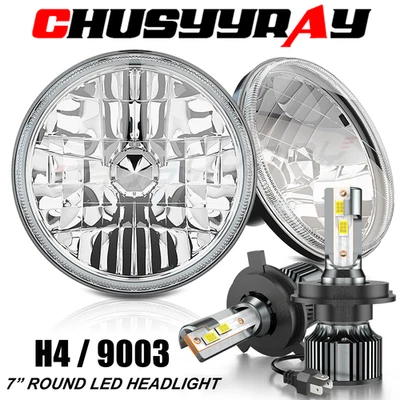 Par de faros LED redondos de 7" para Ford Custom 1949 1950 1951 1952 1953 1954-1957 Foto 1 de 4