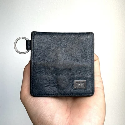 Cartera Monedero Porter Yoshida & Co con Llavero Azul Marino Hecha en Japón De Colección Foto 1 de 4