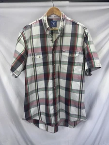 Camisa a cuadros de algodón Texas de colección para hombre manga corta cola larga grande - Imagen 1 de 13