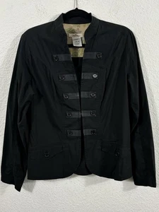 Blazer Z Cavaricci Mujer Mediano Negro Estilo Banda Militar Chaqueta Ligera - Imagen 1 de 8