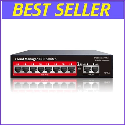 High-Power 8-Port PoE Ethernet Switch - Smart Management & Dual-Mode Flexibility - Image 1 of 4