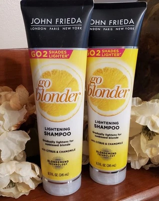 Lot of 2 ~ John Frieda Go Blonder Lightening Shampoo ~ 8.3 oz ~ Original Formula - Image 1 of 3
