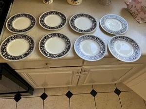 8 platos de ensalada de postre Wedgwood Bone China azul florentino w1956 8 pulgadas - Imagen 1 de 11