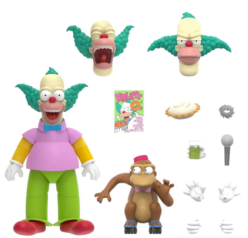 Super7 The Simpsons Krusty the Clown 7 Inch Action Figure with Accessories - Image 1 of 4