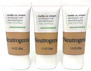 (3) Neutrogena Matte CC Cream Sealed 1.0 oz 4.0 - Sand - Picture 1 of 3