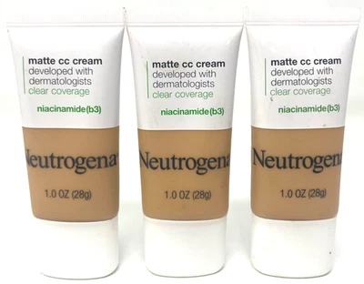 (3) Neutrogena Matte CC Cream Sealed 1.0 oz 4.0 - Sand - Image 1 of 3