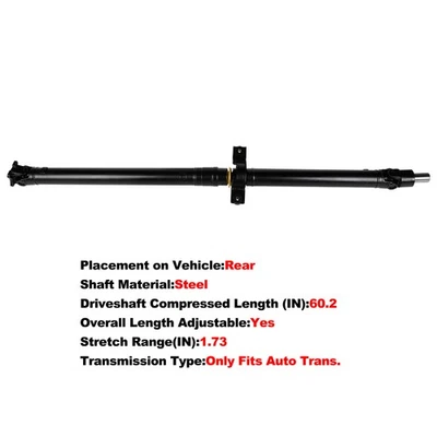 Rear Prop Drive Shaft For 2009-2012 Subaru Forester Auto Transmission Wagon 2.5L - Imagem 1 de 4
