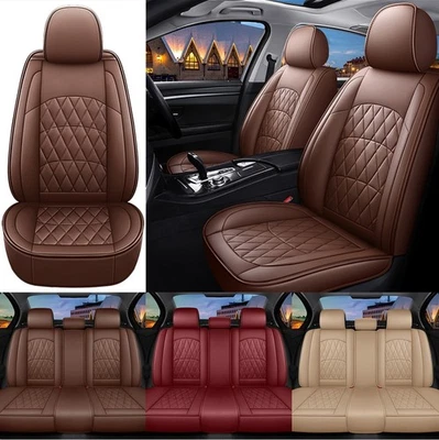 5-Seat full Set PU Leather Seat Cover For Volkswagen Polo GTI Tiguan ID.4 Beetle - Image 1 of 4