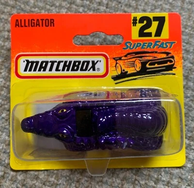 Matchbox Superfast MB 27, Alligator, violett, in ungeöffneter OVP - Bild 1 von 3