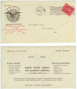 1914 St Louis Missouri USA Treue und Garantie Co Stephen A Martin - Bild 1 von 1