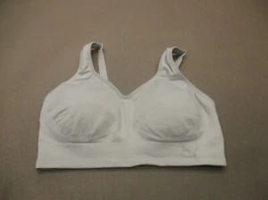 PUMA Size M Womens Gray Lined Wireless Pull On Racer Back Training Sports Bra 3L - Picture 1 of 5