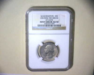 WASHINGTON QUARTER, DIE BREAK, 🌟HUGE OBVERSE CUD 🌟🌟ERROR COIN - Image 1 of 4
