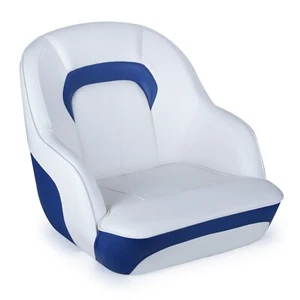NORTHCAPTAIN Premium Pontoon Captains Bucket Boat Seat,White/Pacific Blue - Picture 1 of 6