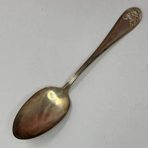 DAISY Pattern Wm Rogers MFG Co AA Silver Plated Serving Spoon VTG Flatware IS - Picture 1 of 7