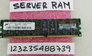 1GB PC DDR DDR1 PC2100R DDR-266 2100R 266MHZ DUAL RANK 184PIN RDIMM 2RX4 64X4 - Picture 1 of 1