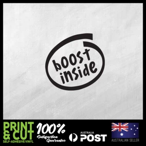 BOOST INSIDE JDM Stickers 75x70mm Window Bumper Car Decals Vinyl #JDM017 - Picture 1 of 3