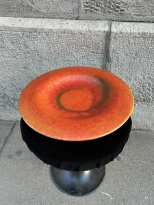 GRANDE PIATTO CERAMICA ALESSIO TASCA NOVE 1978 FIRMA RETRO RARE CERAMIC PLATE - Picture 1 of 9