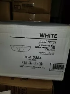 NEW 2lb white Paper Food Tray 4 Packs of 250 Trays. - Picture 1 of 1