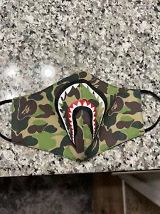 Bape Bathing Ape Shark Unisex Tiger Camo Face Mask 100% Authentic SS21 - Picture 1 of 5