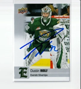 DUSTIN WOLF autographed SIGNED '21/22 Upper Deck CHL card #69 CALGARY FLAMES - Picture 1 of 1