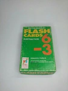 Milton Bradley Subtraction Flash Cards work sheets # 4452 Grades 2 thru 6 Subtra - Picture 1 of 3