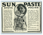 1897 Sun Paste Stove Polish Original Print Ad S92E