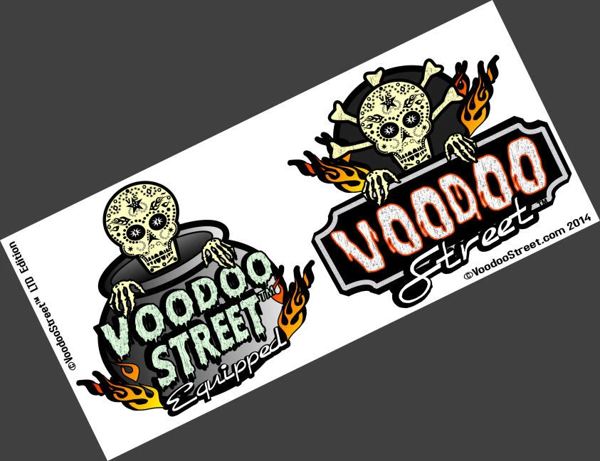 Hot Rod Aufkleber 2 Ltd Edition auf Einer Blatt Von Voodoo Street™ - Bild 1 von 1