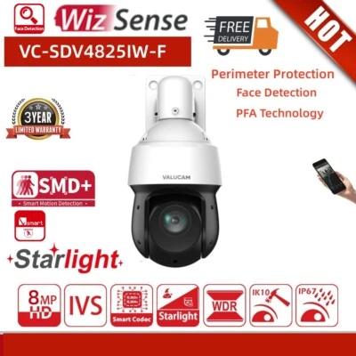VALUCAM DH OEM 8MP 4K PTZ IP Camera 25X IR Auto tracking POE Toic SMD+ VC-SDV4825IW-F